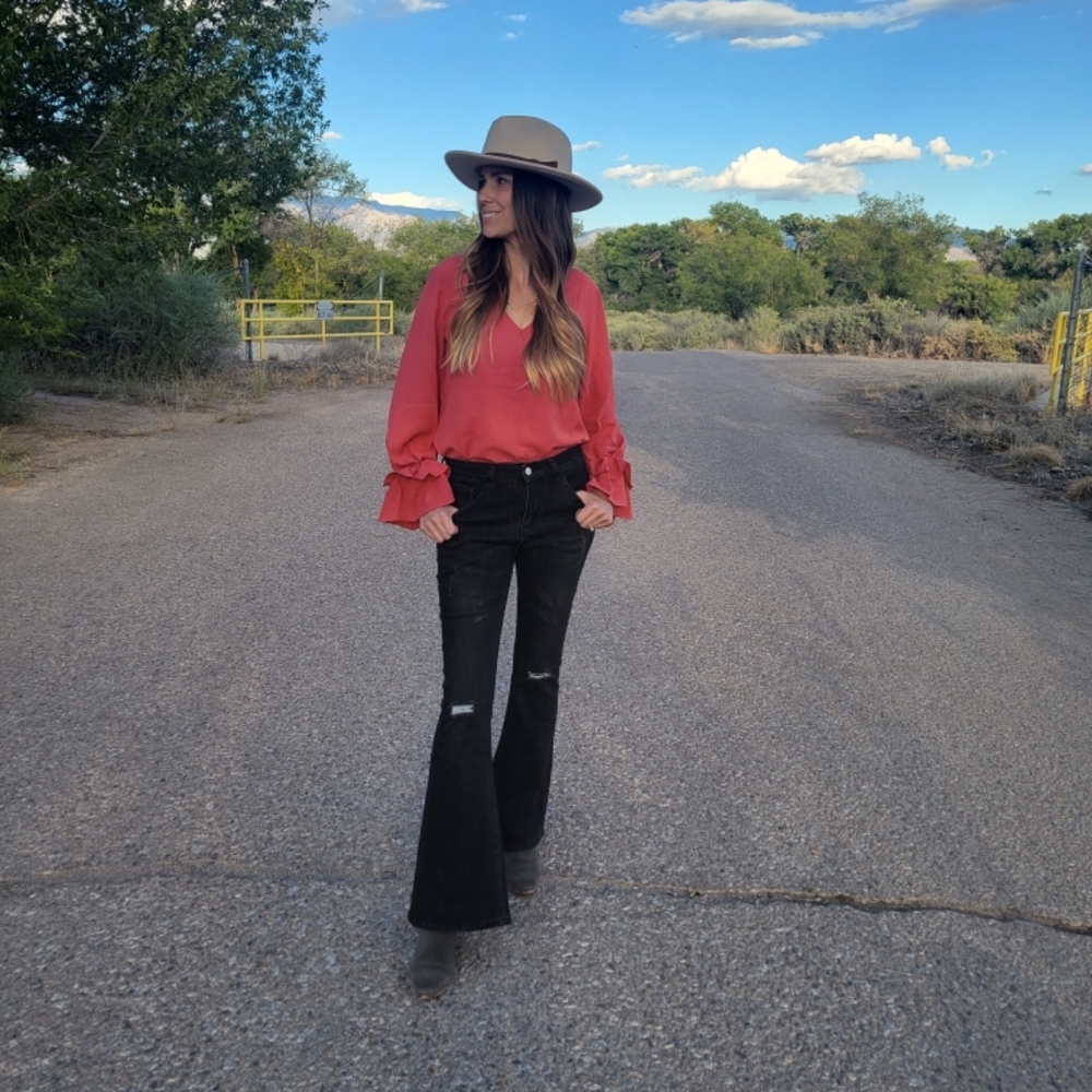 Black Flare Jeans